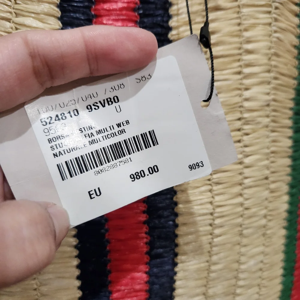 Gucci Natural Woven Straw Cestino tote - Picture 8 of 10